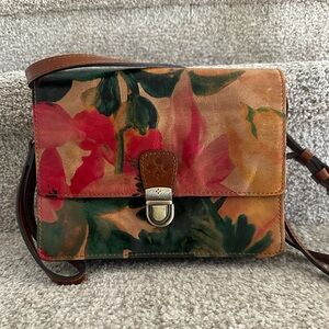 Patricia Nash Floral Leather Crossbody Bag